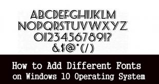 How to install fonts windows 10