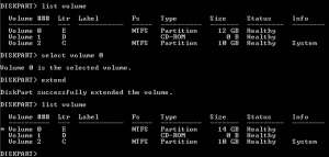 Diskpart Commands