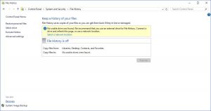 Recovery Option in System Restore