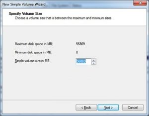 Volume Size