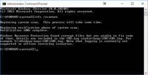 scannow command prompt